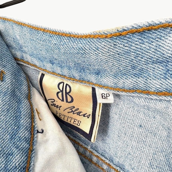 Vintage Bill Blass High Rise Dad Shorts Size 6P Light Wash Denim Petite 90s - Picture 3 of 8